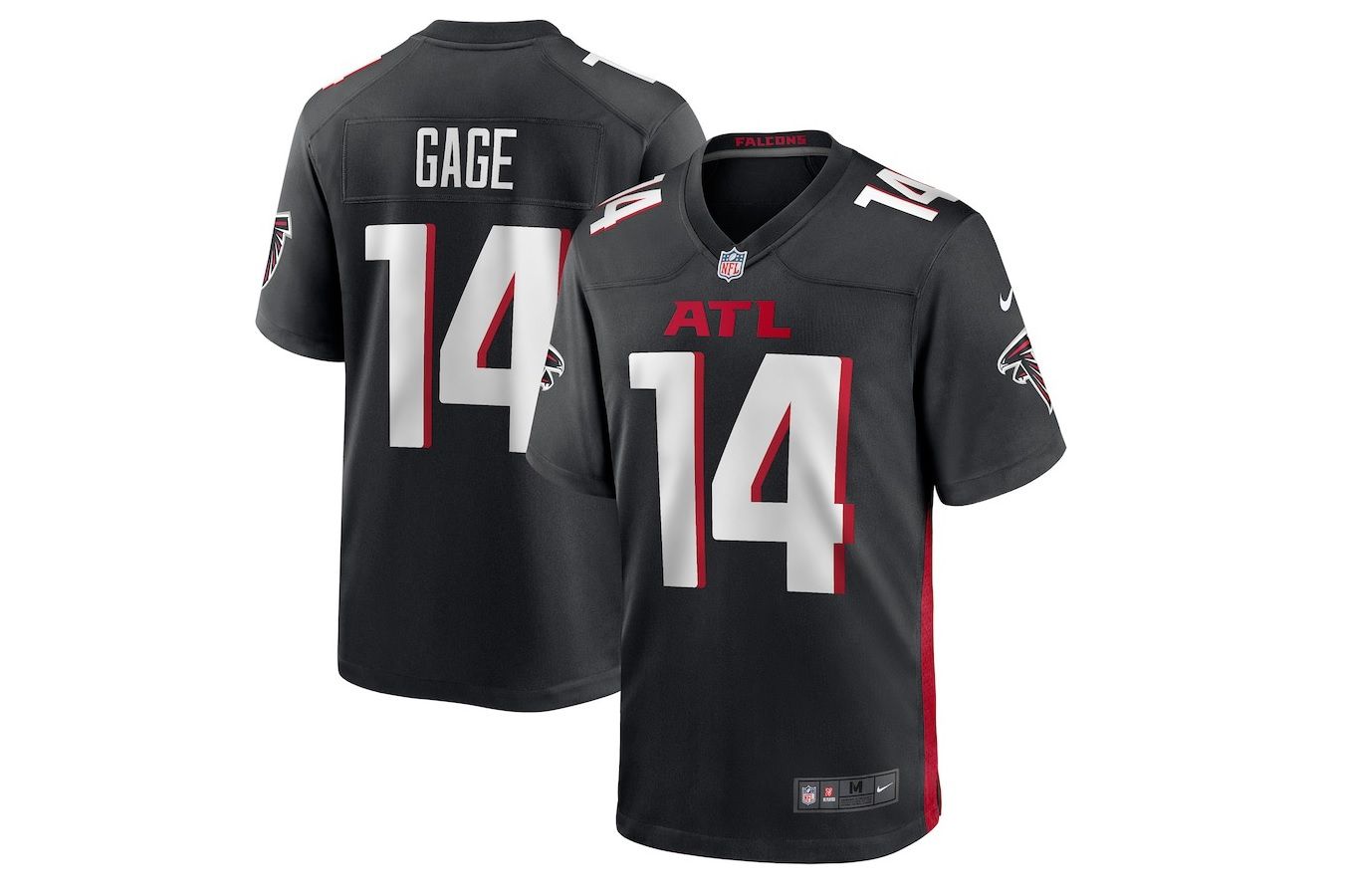 Men Atlanta Falcons #14 Russell Gage Nike Black Game Player NFL Jersey